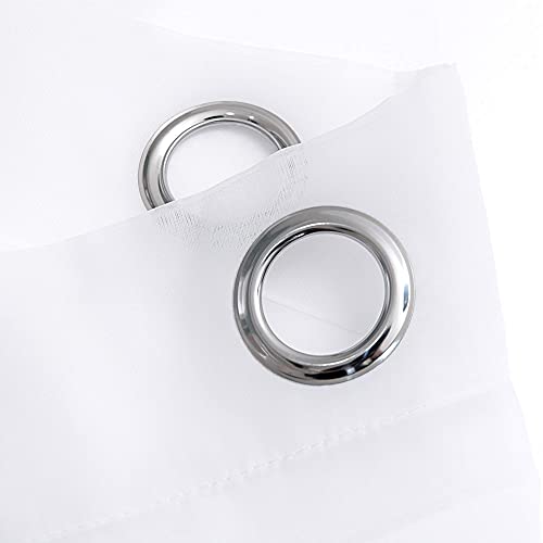 Deconovo Vorhang Transparent Gardinen Transparent Ösenvorhang Weiß – Ansicht 7