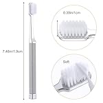 Sibba Manual Toothbrush Soft Toothbrushes for Adults 2 PCS Bristle Bamboo Ultra Nano Tooth Brush Gum Teeth Sensitive Gums Oral Mouth Receding Gum Travel Oral Care - Image 3