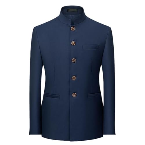 Costume homme col montant jacquard veste slim ajustée blazer de cérémonie
