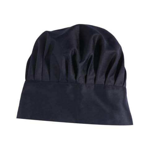 Gatuida Gorro de Chef Champiñón Negro Unisex para Cocina Profesional Restaurante Cafetería Fácil Limpieza y Reutilizable