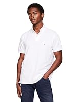Tommy Hilfiger Men's Stretch Regular Fit Polo, Fresh White,Large