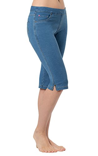 Image of PajamaJeans Bermuda Shorts for Women - Stretch Denim Capri Jeggings