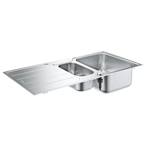 GROHE K500 Stainless Steel Stainless Steel Sink with Drainer Stainless Steel 31572SD1