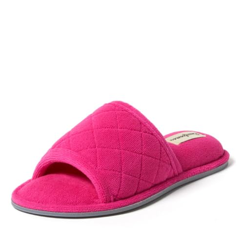Image of Dearfoams womens Slipper Memory Foam Summer House Shoe Beatrice Terry Slide