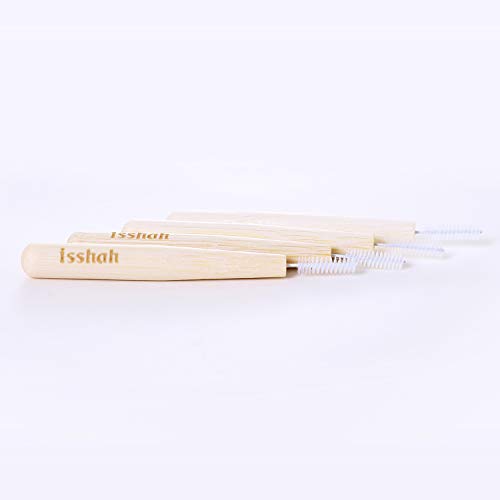 Isshah Biodegradable Bamboo Handle Interdental Brushes Between Teeth Cleaner Deep Clean Toothpick, Size 2 (0.5Mm), 40 Count #TOP6