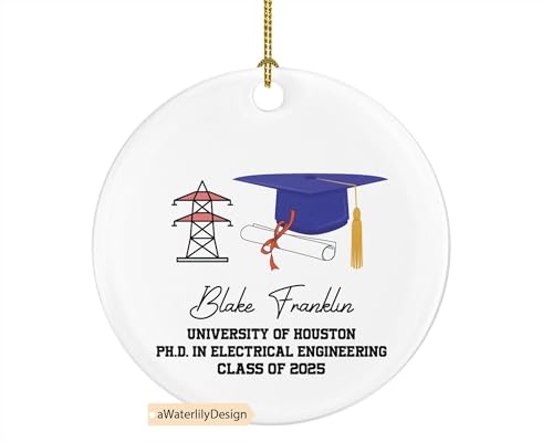 GENERIC - PhD Electrical Engineering Graduation Ornament, Doctoral Engineer, Power Systems Specialist, Electronics Research Scholar, Advanced Engineer