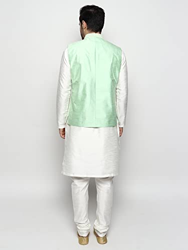 Image of Uri and MacKenzie Men's Silk Blend Kurta Pajama with Designer Ethnic Nehru Jacket /Modi Jacket