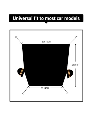 Image of Car Cover for Ice and Snow, Car Windshield Cover with Side Mirror Protectors, Winter Car Accessories for Cars, SUVs, Vans, Windproof and UV Protection