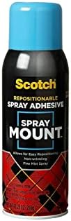 Scotch 6065 Spray Mount Adhesive, Repositionable,10.25 Oz.