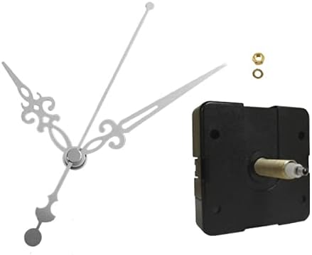 Dhorcas (#012) 3/4 Threaded Motor and Silver 3 1/2 Hands, Quartz Clock Movement Kit for Replacement