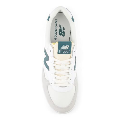 New Balance New Balance Men's 300 V3 Court Sneaker, White/Brighton Grey/New Spruce, 8.5 M