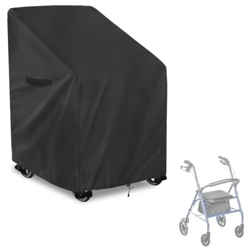 4-Wheel Rollator Walker Cover,Waterproof and Dust Rolling Walkers Cover.28.3"x 26" x 35.4" (L x W x H) Suitable for Various Rollator.
