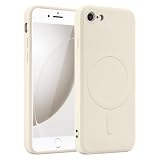 Lafunda iPhone SE3/SE2/8/7 用ケース MagSafe対応 液体シリコン 軽量 滑り止め 耐衝撃 磁気吸着 カバー【ホワイト】