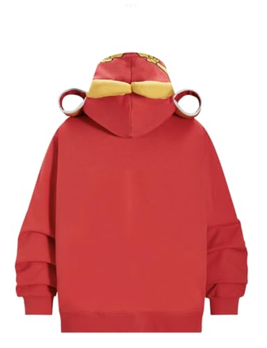 Sweat à capuche zippé Kakazzy rouge avec zip robuste 16 ans - 5