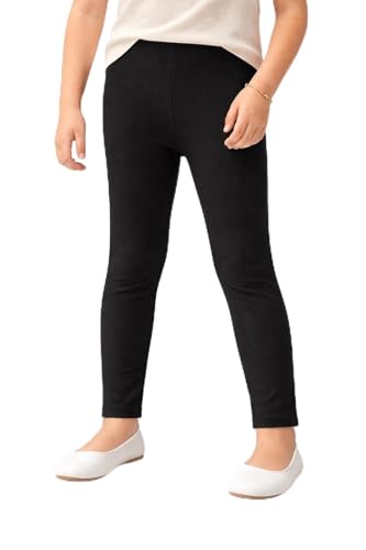 Image of Amazon Brand - Symbol Girl's Cotton Ribbed Stretchable Leggings | Ankle Length | Aged 2-14 Years