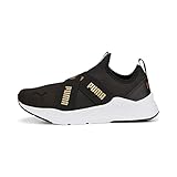 PUMA Damen WNS Space Metallics Laufschuh mit Draht Sneaker, Black Gold, 39 EU