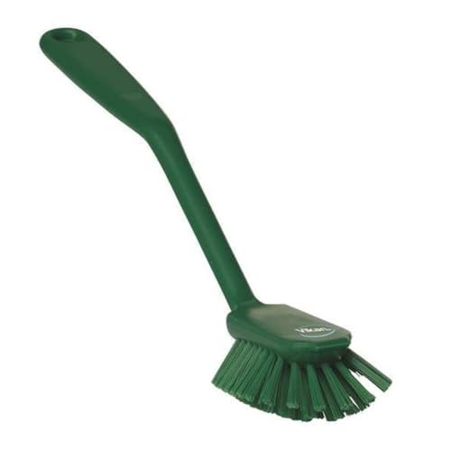 Vikan 42372 Brush,Dish,Scraping Edge,Medium,11",PP/PBT,Green