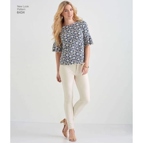 NEW LOOK Patterns Misses\' Tops with Fabric Variations Size A (10-12-14-16-18-20-22) 6434