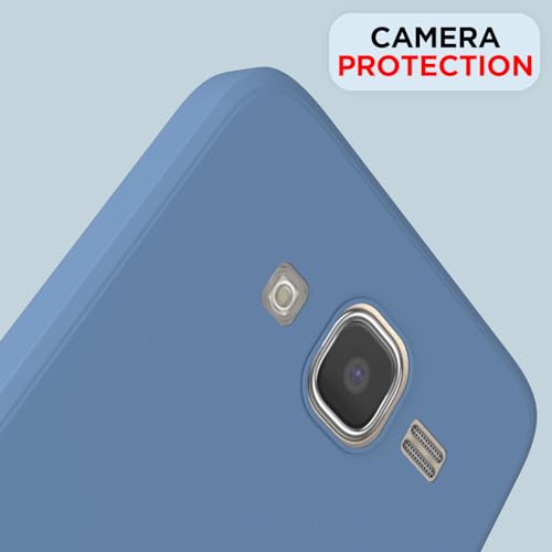 Image of Outlouders Back Cover for Samsung Galaxy J7 2015 / J7 / J7 Nxt | Camera Protection | Durable Soft Matte Silicone Bumper Case (Aqua Blue)