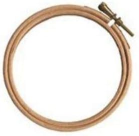Elbesee 7"/17cm Diametre Wooden Embroidery Hoop with Metal Screw Fastening, Wood, No Colour, 18x18x1 cm