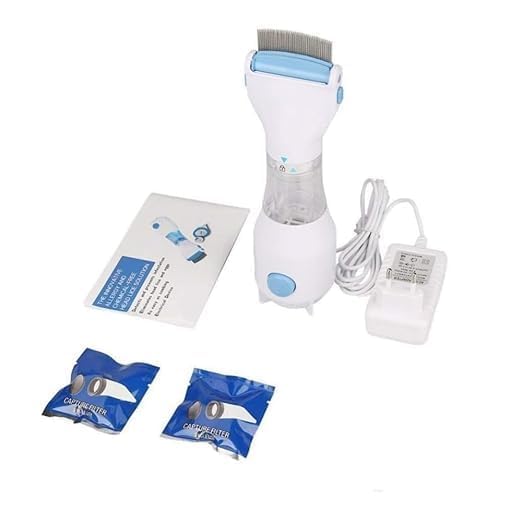 Image of Electric Head Lice Comb with Vacuum Suction, Chemical-Free Lice & Nit Remover for Kids & Adults, Reusable Capture Filter, Gentle Stainless Steel Teeth, Safe Hair Treatment Device (V-Comb)