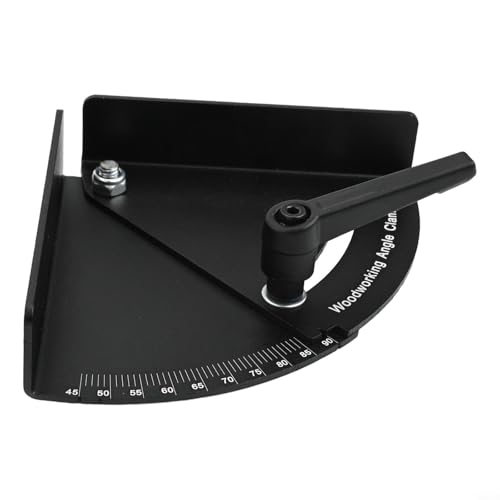 Abrazadera de ángulo ajustable y herramienta transportadora para carpintería, 22.5 a 180 grados, aleación de aluminio forjado, 6 pulgadas, para armarios, marcos y montaje de muebles (90°)