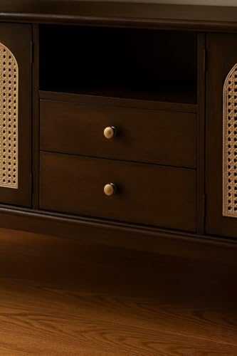 Image of TV Stand for 65 inch TV, Dark Chocolate | WALNUT TK-25