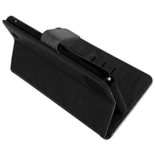 Image of Flip Cover Compatible with Realme C20 / C20A / C11 (2021) | Premium Leather Finish | Inbuilt Pockets & Stand | Flip Cover Back Case for Realme C20 / C20A / C11 (2021) (Black)