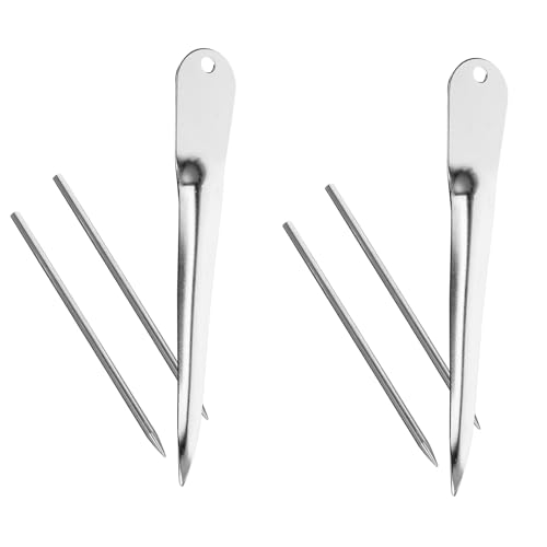 El Mejor Listado de Punzones para tejido disponible en línea para comprar. 50 Toyvian Juego De 2 Kit de Herramientas para Tejer Cestas Aguja y Punzón de Acero Inoxidable, Mango Ergonómico y Agarre Cómodo para Fabricación de Muebles de Ratán