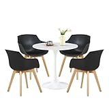 Confort et Capacité : La table, composée de 2 panneaux, offre un espace confortable pour 2 à 4 personnes. Associée aux 4 chaises ergonomiques, cet ensemble table et 4 chaises crée un coin repas agréable.