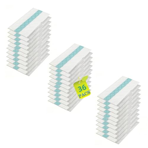 VACMOP Replacement Pads, Disposable Hard Floor Vacuum Cleaner and mop pad Replacement Pack. Compatible with VACMOP Pro VM252, VM251, VM250, Suitable for All Sealed Floors (36)
