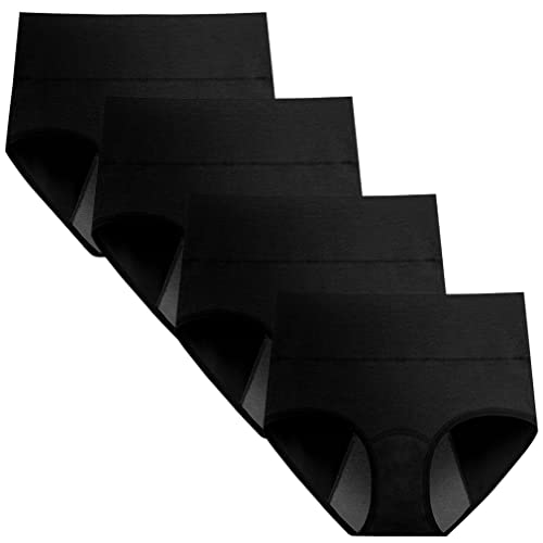 Anntry Ropa Interior de Mujer Bragas menstruales Calzoncillos absorbentes a Prueba de Fugas Calzoncillos Deportivos de algodón para niña Paquete de 4