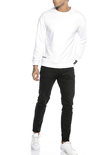 Redbridge Sweat pour Hommes Pullover Col Rond Problem Child Style Gothique Blanc XXL - Image 7