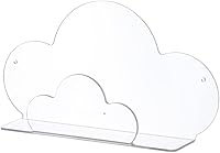 Vista 1 de Zerodeko Estante de pared flotante de acrílico de 11.8 x 6.5 x 2.7 pulgadas, organizador de baño decorativo, sin taladro, soporte para cepillo