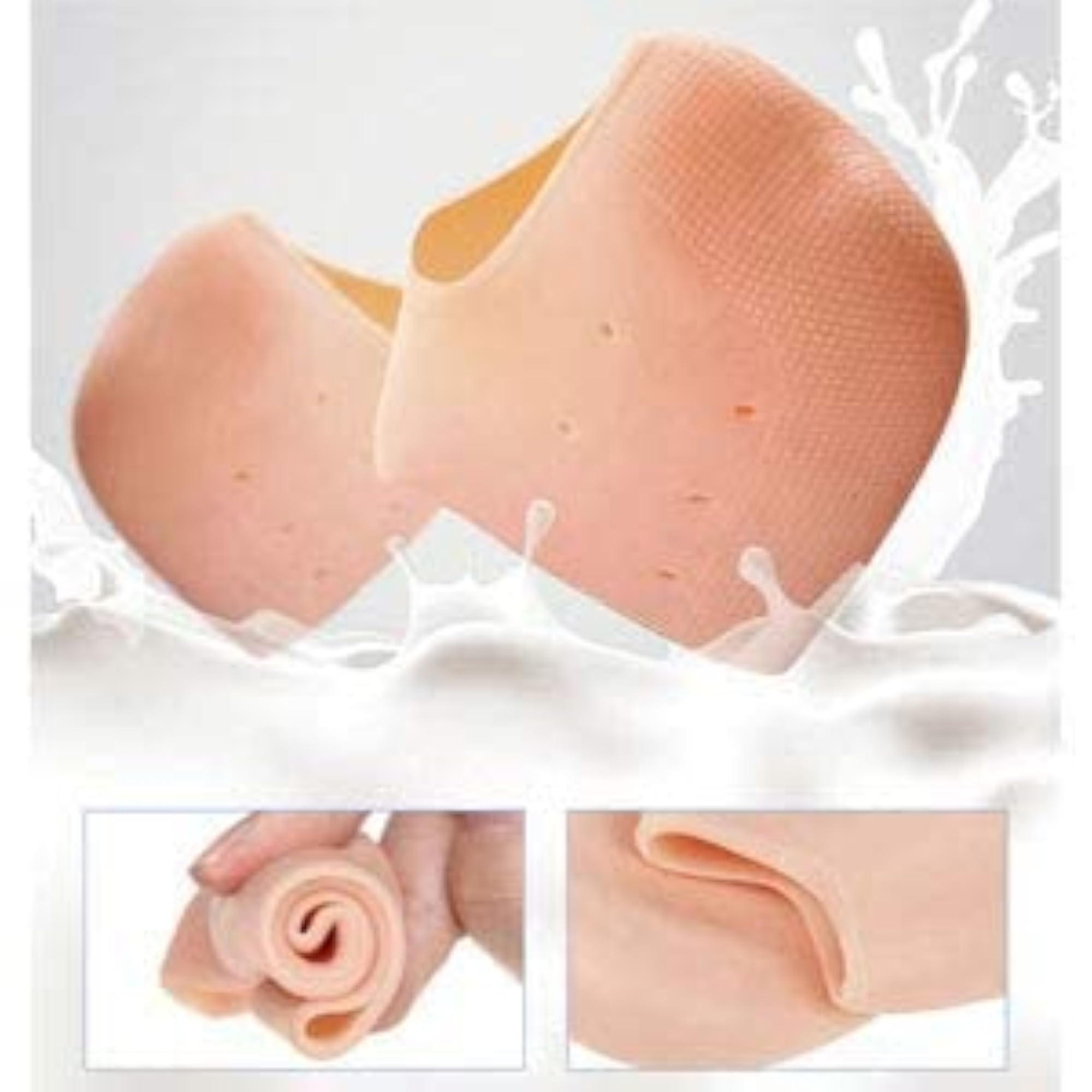 Silicone Gel Heel Pad Socks for Heel Swelling Pain Relief
