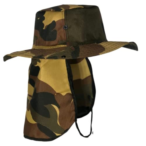 Chapéu Protetor de Nuca Australiano Pesca Caminhada Praia Trilha.