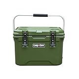 CAMP-ZERO 20L Premium Cooler/Ice Chest with Carry Handle and 4 Molded-in Cup Holders | Dark Green