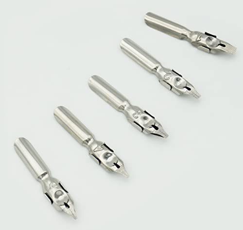 Plotube Wooden Pen Calligraphy Set - Dip Pen Gift Writing Case - Black Ink Bottle & Golden Pen Holder & 11 Nibs And Beginner's Manual #TOP5