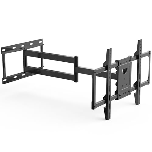 JXMTSPW TV Wall Bracket for 32-80 inch Flat Curved TVs Universal Full Motion TV Mount Max VESA 600x400mm Up to 60kg with Long Reach Articulate Arm, Swivel Tilt Rotate Extend Wall Mount TV Bracket