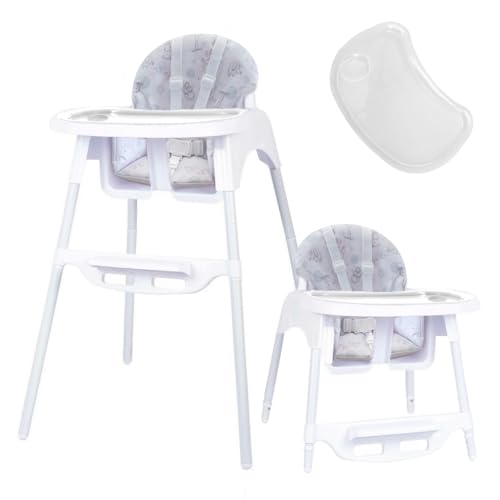 Seggiolone Pappa multifunzione con imbottitura per bambini fino a 3 anni, si trasforma in sedia,...