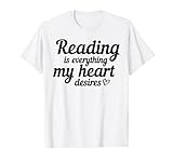 Design amateur de livre avec les mots Reading Is Everything My Heart Desires.