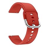 [FDDCS] 【Amazon限定ブランド】腕時計バンド20mm 22mmシリコンバンド防水ソフトで快適工具なしで簡単交換多色選択腕時計バンド (22MM, 赤い)