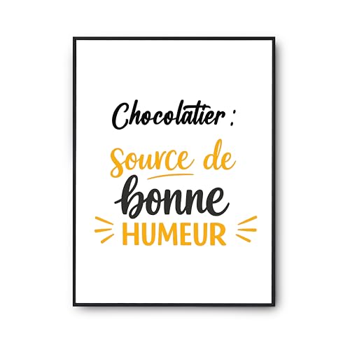 Affiche Chocolatier Humour pour Décoration Cuisine et Salon