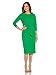 Adrianna Papell Women's Knit Crepe TIE Waist Sheath, Vivid Green, 10