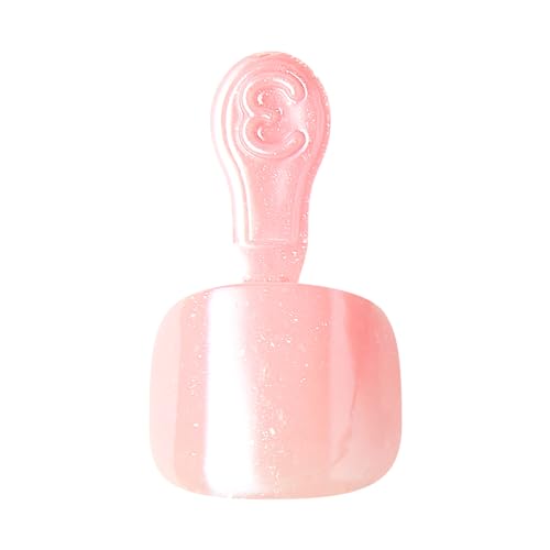 KISS imPRESS Premium No Glue Pedi Press-On Toenails, Sparkling Light Pink, Pearl, Squoval Shape, Includes 24 Nails, Prep Pad, 1 Manicure Stick, 1 Mini File