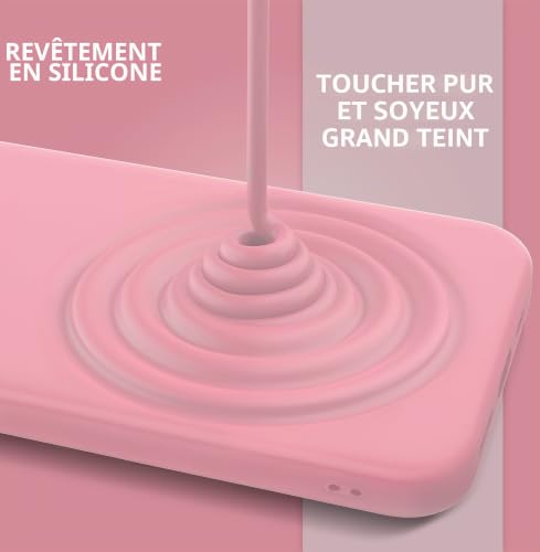 MyGadget Coque Compatible avec Apple iPhone 12 - Case TPU Souple & Soft avec Doublure Microfibre - Cover Protection Extra Fine & Légère Rose Clair – vue 4