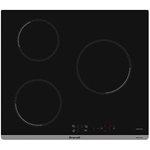 Placa de inducción negra 60cm 3 fuegos Cover