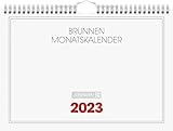 BRUNNEN Monatskalender 2023 A4 quer weiß