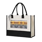 Liulannq Wild Goose By The Bridge - Bolso elegante para mujer, con costuras de lona