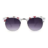 SA106 Womens Cutie Fruit Print Half Horn Rim Sunglasses (Watermelon)